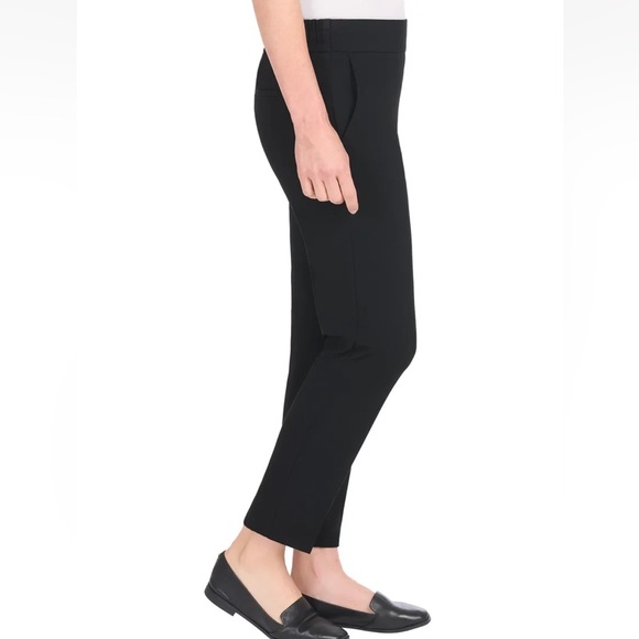 Hilary Radley flat front pull on Black Ankle Pants - Picture 2 of 4
